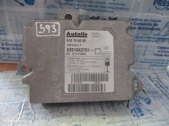 Modulo Airbag 8201043701 610796000 RENAULT CLIO 3 2011 1.5Dci 75Cv 0P RENAULT CLIO 3 FASE 2 2011 1.5DCI 75CV 5P CINZENTO - 1