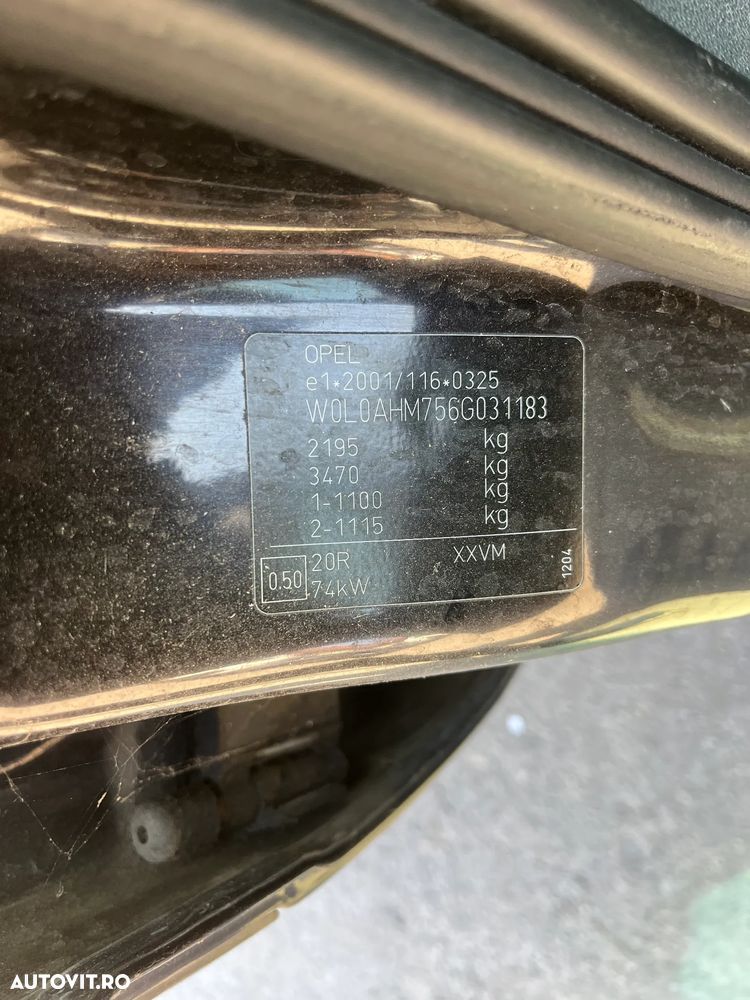 Dezmembrez Opel Zafira 2007 negru CDTI - 10