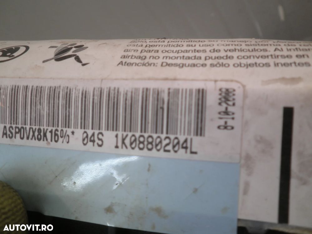 Airbag pasager VW Golf 6, Golf Plus, 1K0880204L - 3