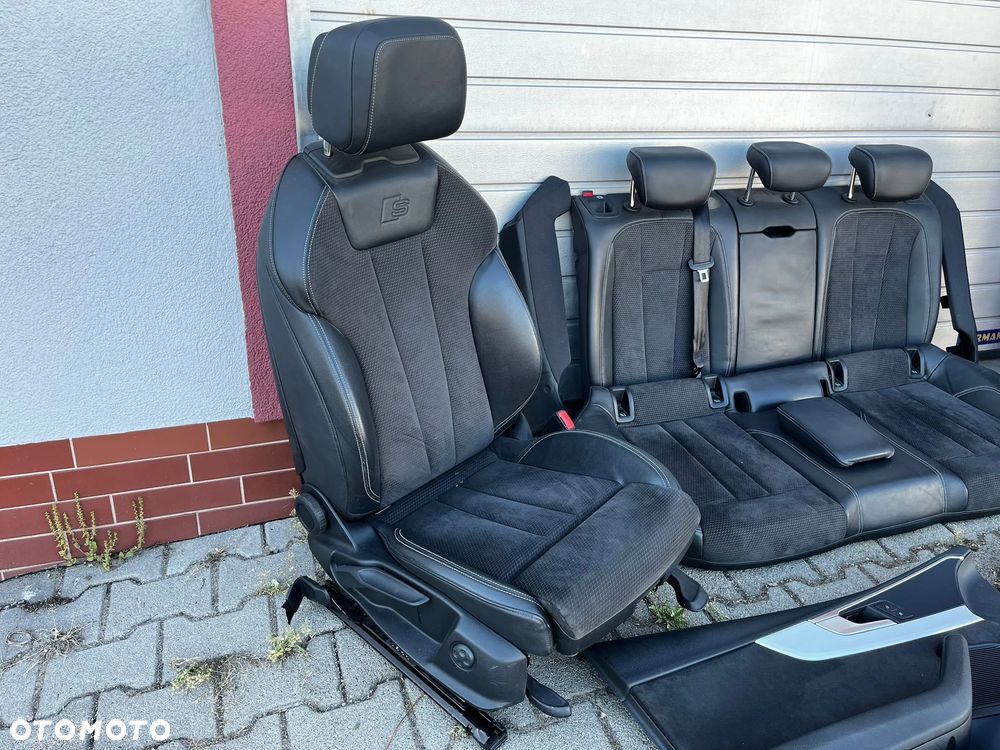 AUDI A4 B9 SEDAN S-LINE FOTELE WNĘTRZE KOMPLETNE STAN BDB EUROPA GRZANE - 4