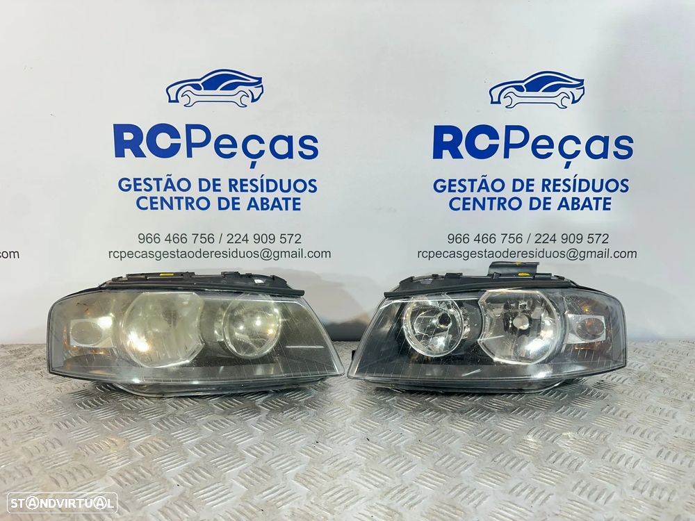 .Conjunto Farois Otica Frente Frontal Originais VAG Audi A3 8P 8P0941003L 8P0941004L 2003 - 2013