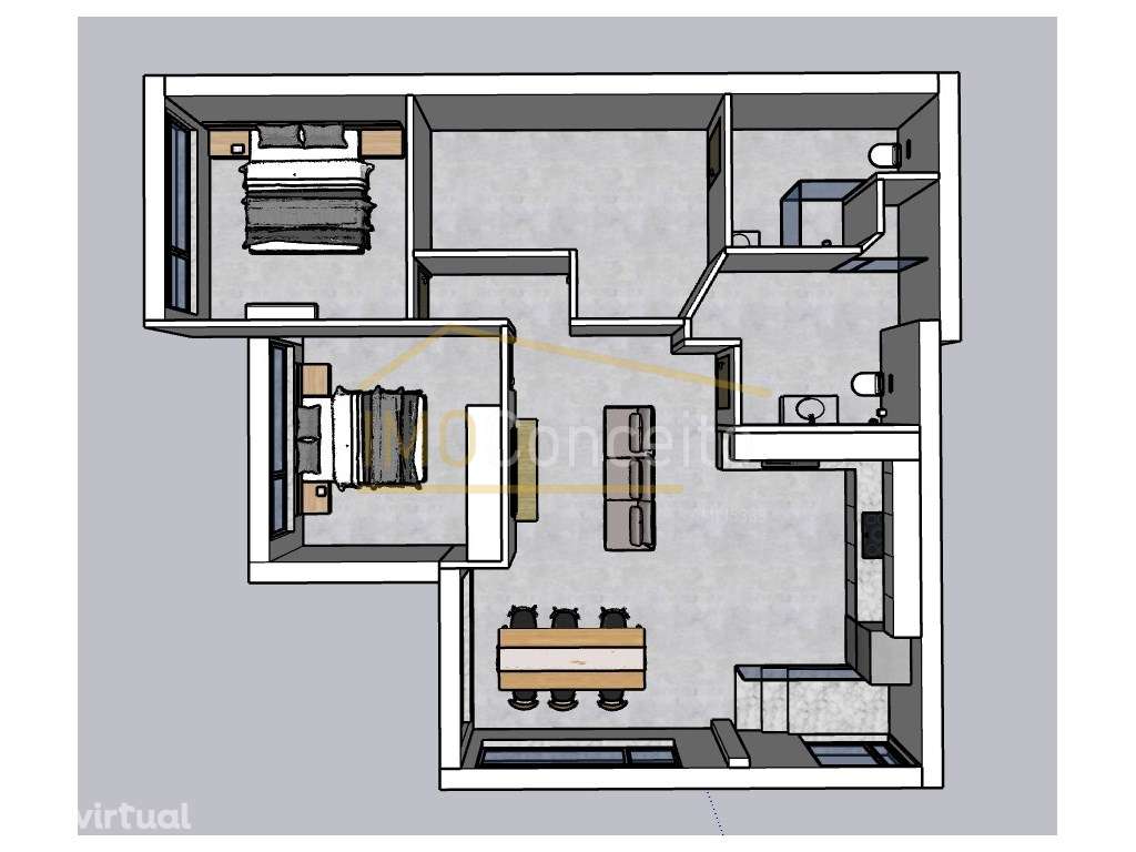 Apartamento T2 + 1 remodelado - Entroncamento - Grande imagem: 3/22