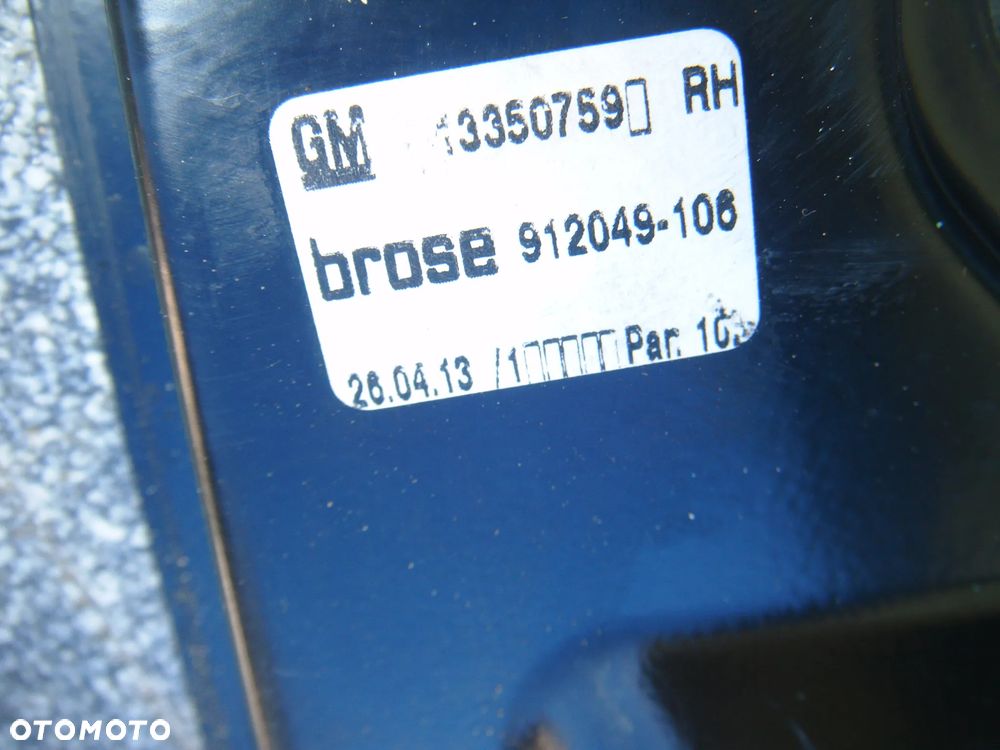 pel astra J 5d 13r mechanizm szyby prawy przód z silnikiem 13350759 - 2