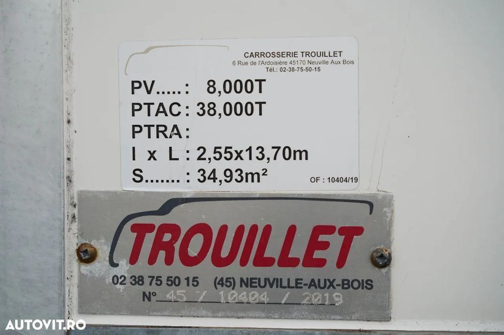 Trouillet / CONTAINER / COFFER / 2x AXE RIDICATIVE / AXE SAF / PODEA REZISTENTĂ - 22