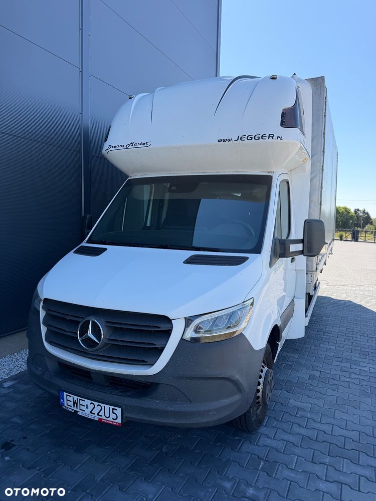Mercedes-Benz Sprinter 319 Jegger 3.0 V6 AUTOMAT plandeka 10ep SALON Polska kurnik, webasto, bliźniak - 3