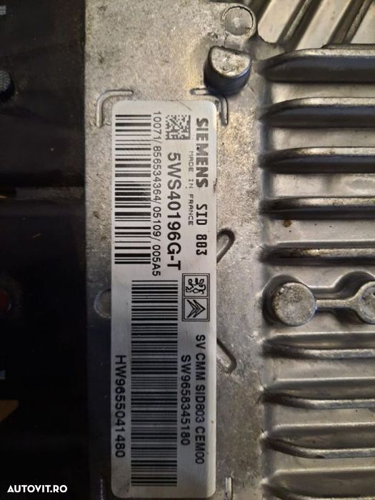 calculator motor ecu motor peugeot citroen 2.0hdi rhr ford 2.0tdci eur - 2