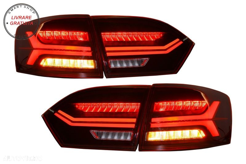 Stopuri LED VW Jetta Mk6 VI 6 (2012-2014) Semnal Secvential Dinamic- livrare gratuita - 4
