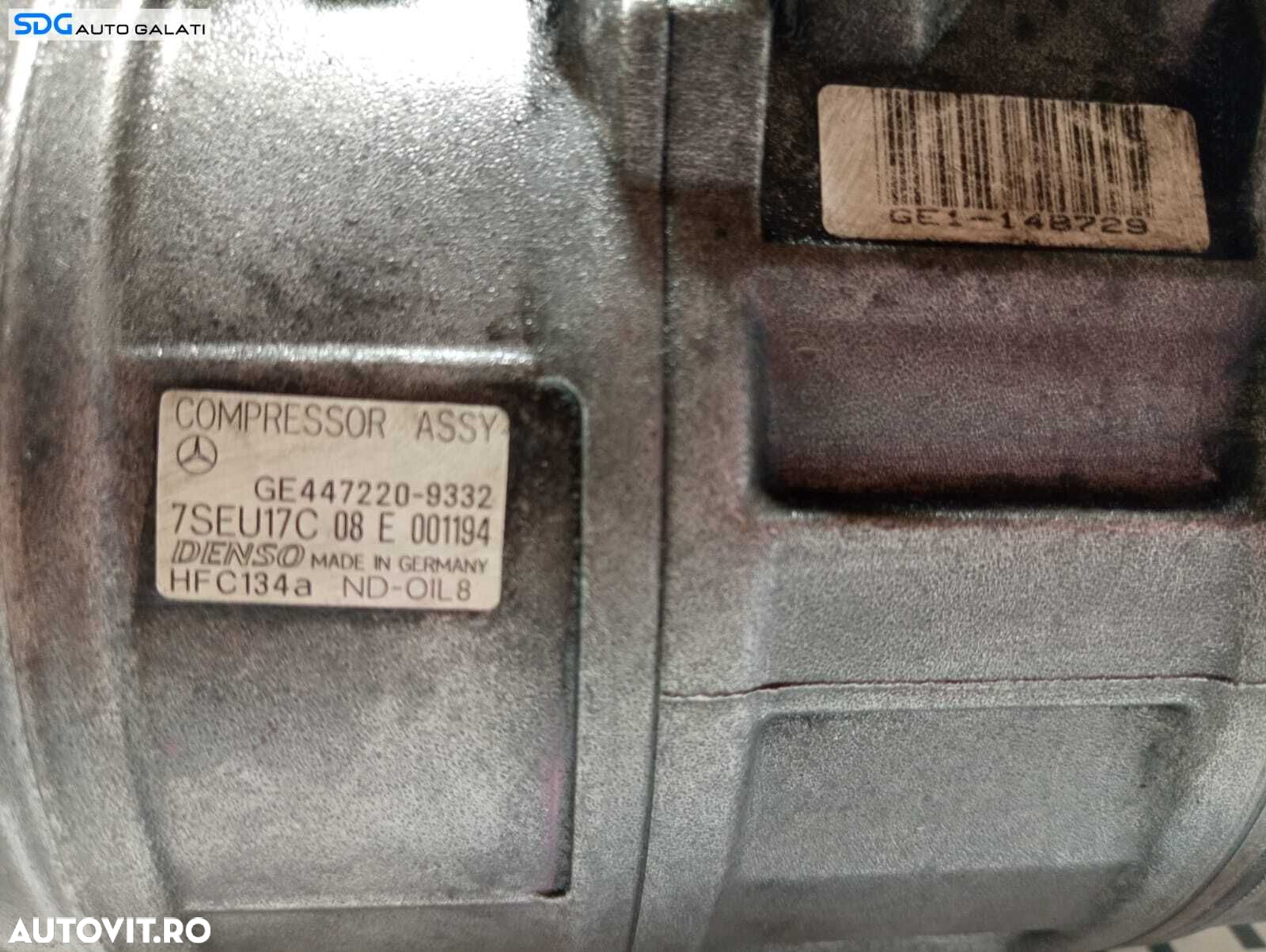 Compresor AC Aer Conditionat Clima Mercedes Clasa E Class W211 E200 E220 2.2 CDI 2001 - 2009 Cod A0012301411 GE447220-9332 [2827] - 8