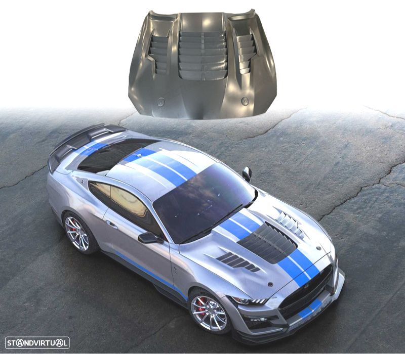 CAPO FORD MUSTANG 18-23 LOOK GT500 KR ALUMINIO - 1