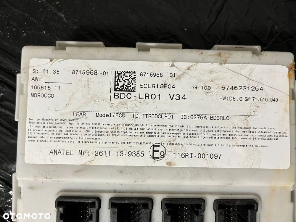 BMW X1 F48 X2 F39 STEROWNIK MODUŁ BDC 8715968 - 3