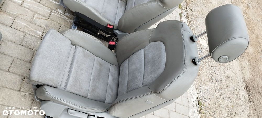 Fotel Fotele Zestaw ALKANTARA Kubełki Grzane Audi A6 C6 2.4 B Sedan 2004 rok Części Blask Gołdap - 13