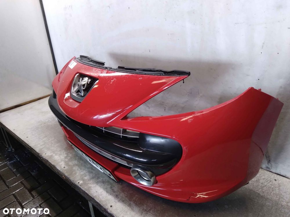 ! ZDERZAK PRZÓD PRZEDNI DO PEUGEOT 207 KKN CZERWONY HALOGENY - 4