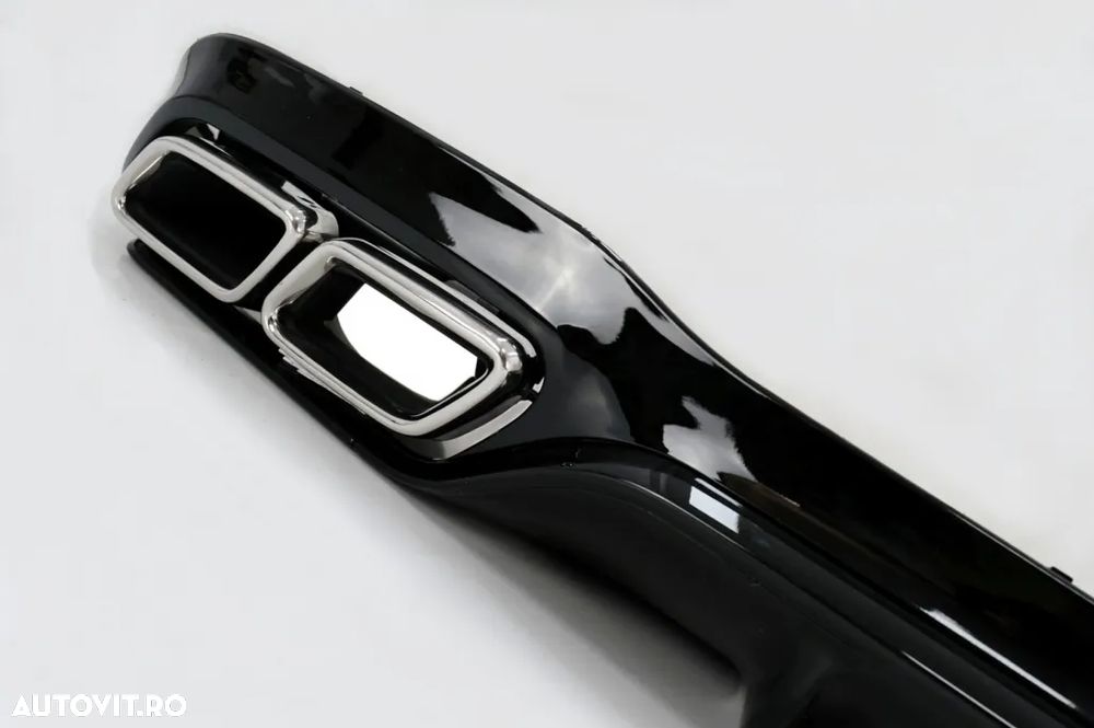 Difuzor Bara Spate cu Ornamente tobe Crom compatibil cu Mercedes E-Class W213 (2016-2019) E63 Design - 2