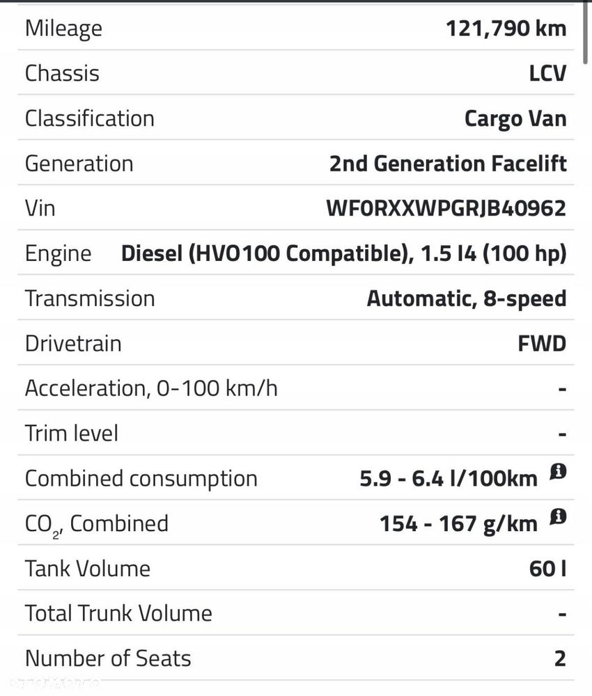 Ford Transit Connect 1.5 TDCI ECOBLUE SKRZYNIA BIEGÓW automat KV6P7000DB - 3