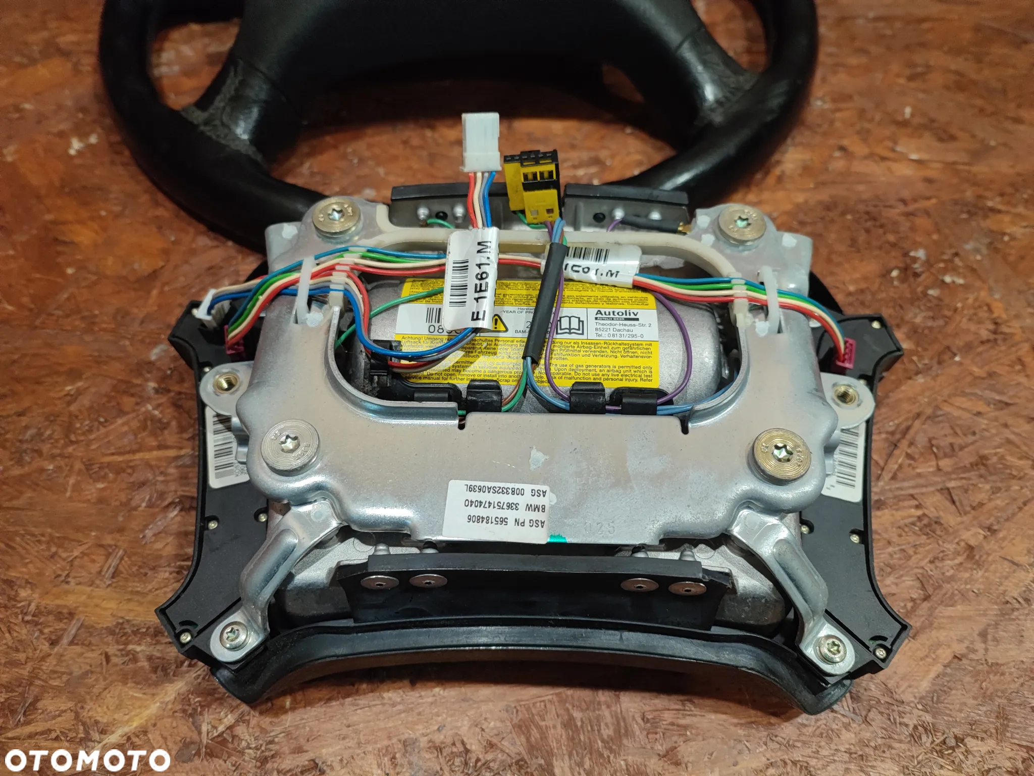 BMW E39 / E38 ORYGINALNA KIEROWNICA MULTIFUNKCYJNA + PODUSZKA AIR-BAG 2 NABOJOWA POLIFT O NR. 32 34 1 095 633 / 32 34 6 751 475 / 32 34 1 096 001 / 61 31 6 903 396 / 61 31 8 368 971 OEM KLASYCZNA 4 RAMIENNA - 20