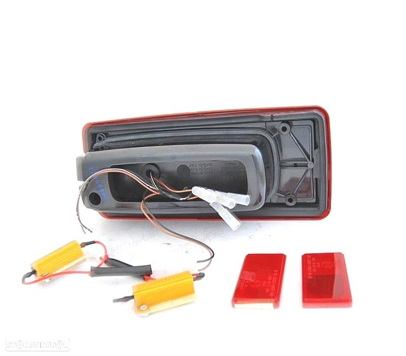 CONJUNTO DR FAROLINS PARA MERCEDES G-CLASS W463 07-17 NOVA EDIÇÃO DE LEDS VERMELHO CLARO - 2
