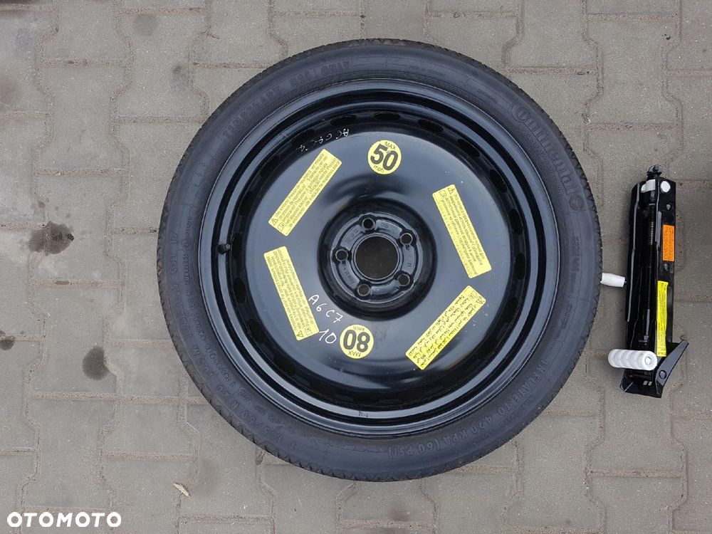 AUDI A6 C7 10-18r AUDI A7 18r- KOŁO DOJAZDOWE r20 LEWAREK KLUCZ UCHO - 3