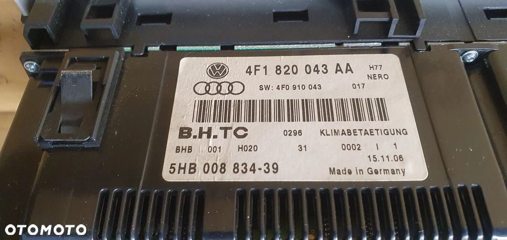 Panel nawiewu klimatyzacji klimatronic Audi A6 C6 4F1820043AA 4F0910043 - 8