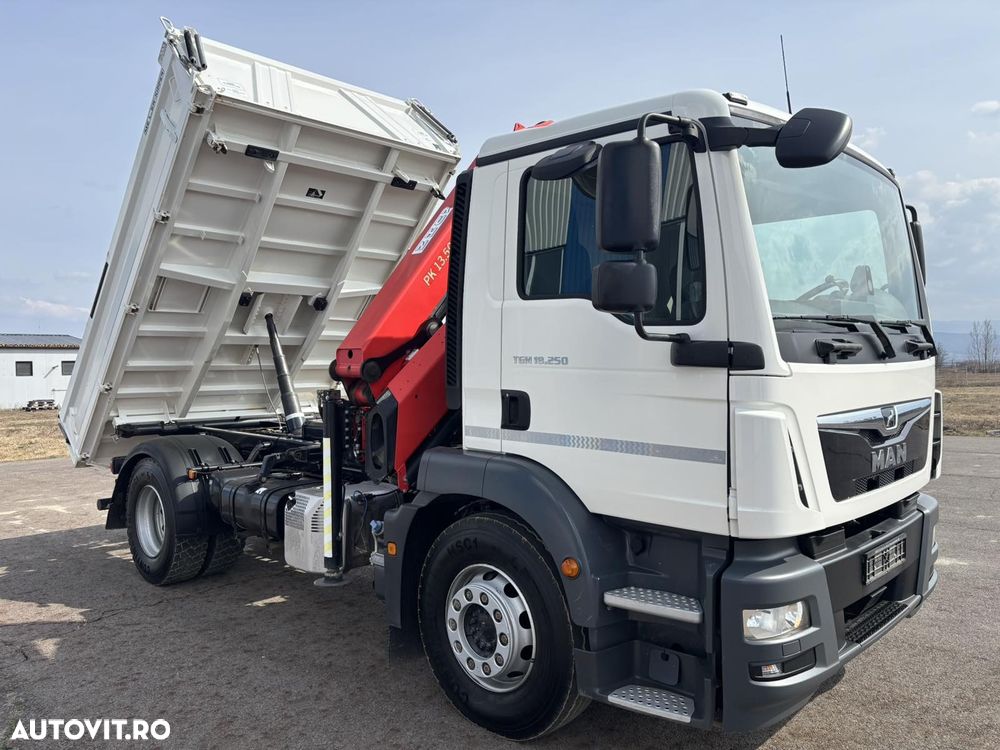 MAN TGM 18.250, Palfinger PK 13.501, an 2020, 16.000 km, bascula Meiller trilateral - 6