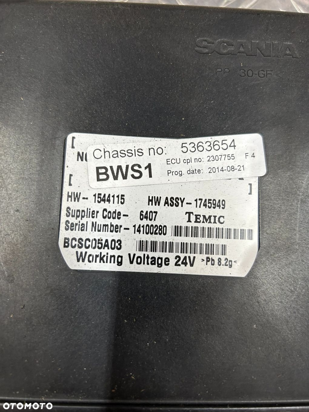 STEROWNIK BWS1 SCANIA R - 2