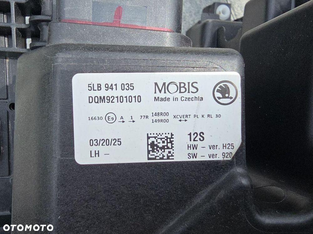 SKODA ELROQ ENYAQ 5LB LIFT Lampa lewa przód Full Led Matrix 5LB941035 - 11