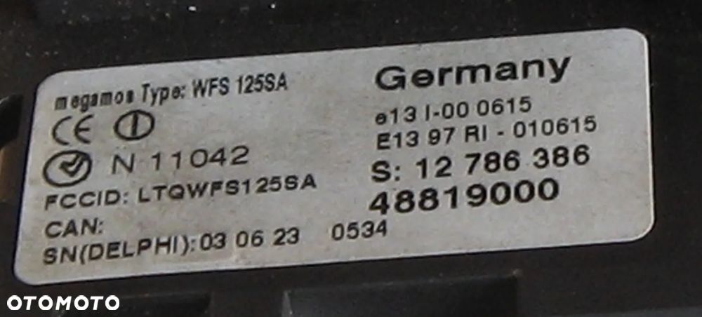 stacyjka kluczyk SAAB 93 12786386  48819000 - 3