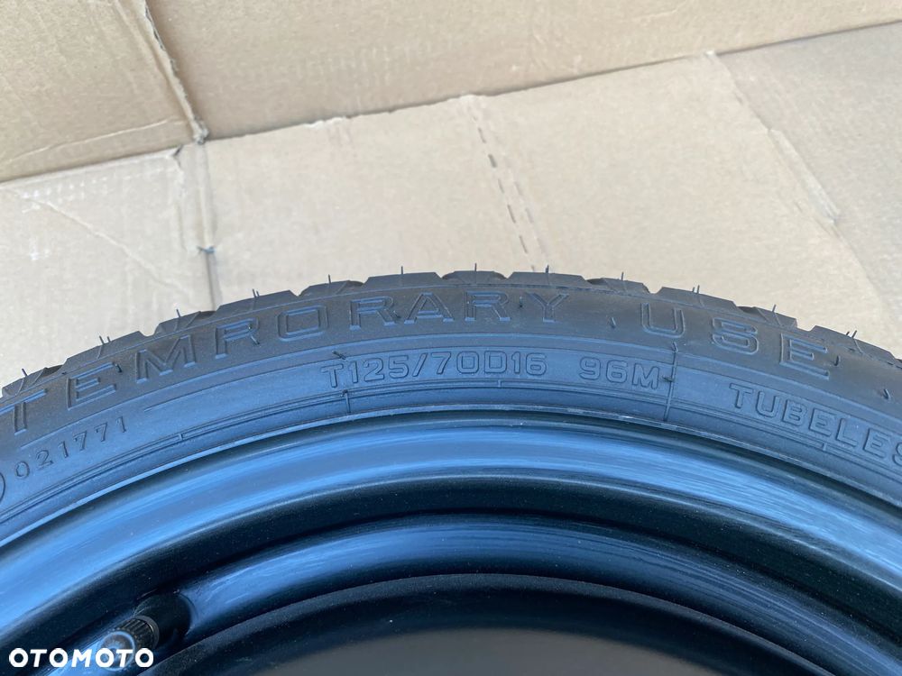 Koło dojazdowe dojazdówka TOYOTA AYGO X 125/70R16 ORYGINALNE wysyłka - 3
