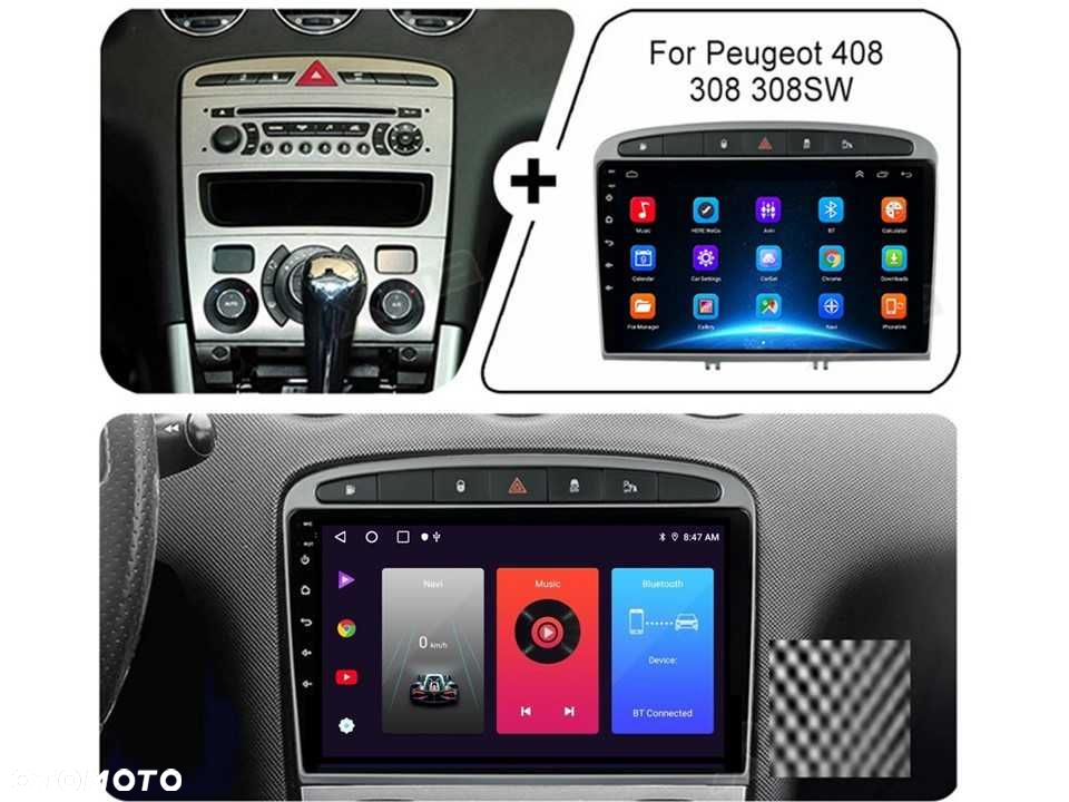 Radio samochodowe Android Peugeot 308, 408 (9", UV, black) 2007.-2013 - 4