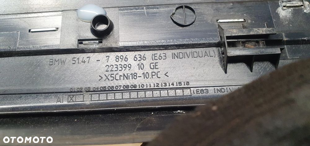 Nakładka listwa progu prawy przód BMW 6 E63 7896636 - 8