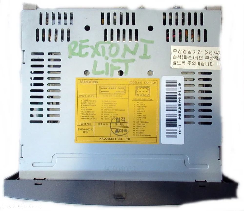 SSANGYONG REXTON I LIFT RADIO RADIOODTWARZACZ CD 89100-08C10 - 2