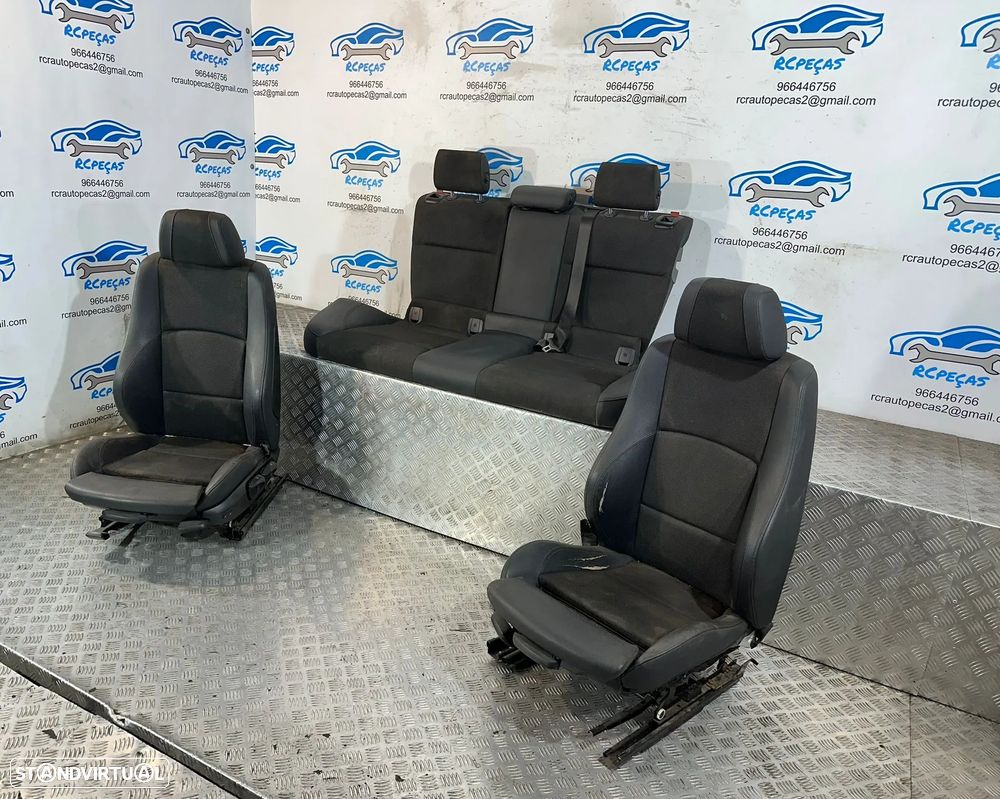 .Conjunto Bancos Tecido E Pele Originais BMW Série 1 E87 Pack M Frente Frontal Tras Traseiro 2004 - 2012 - 4