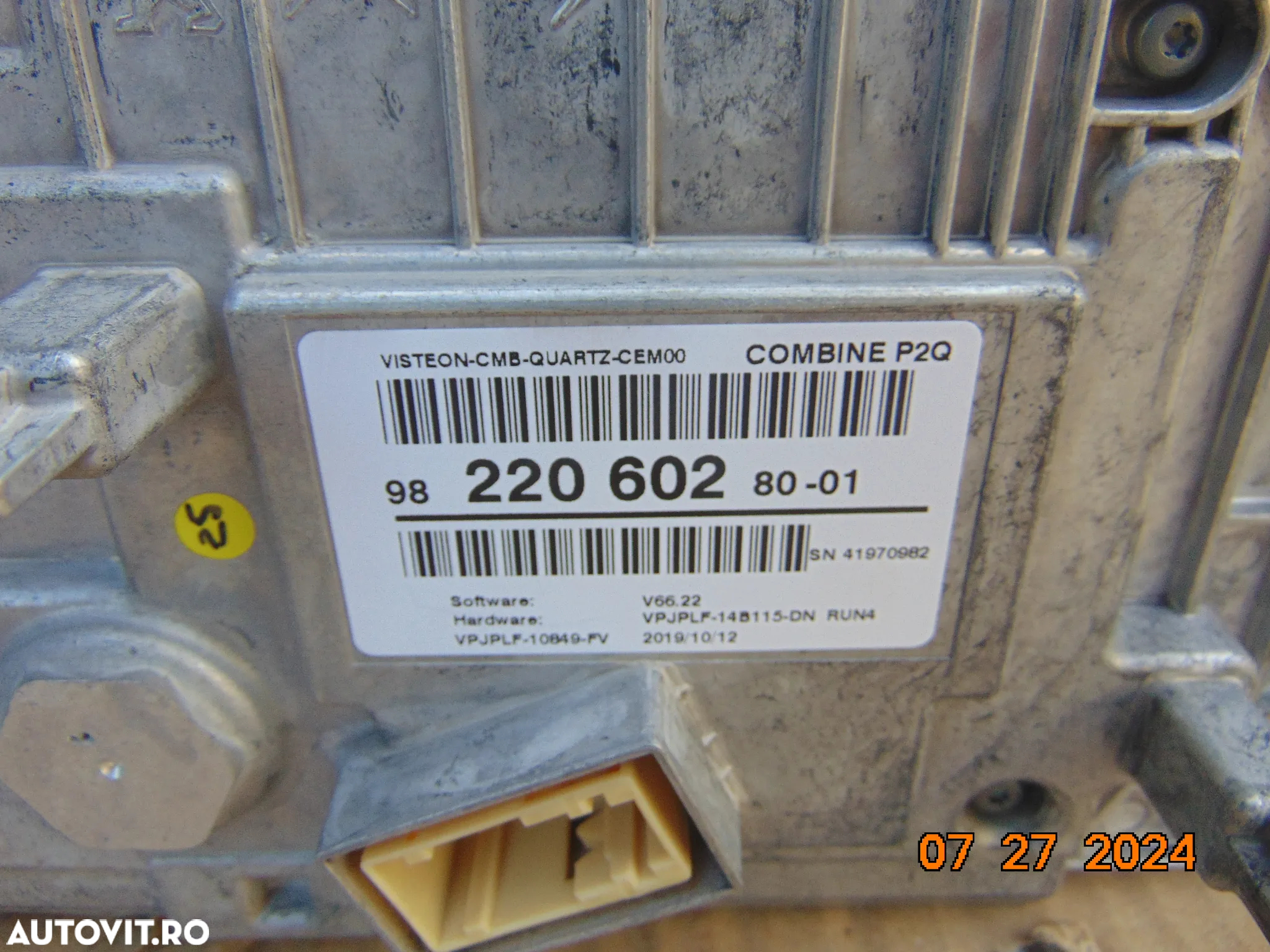 Display ceasuri bord Peugeot 208 dupa 2019 2008 3008 c0d 9822060280 - 6