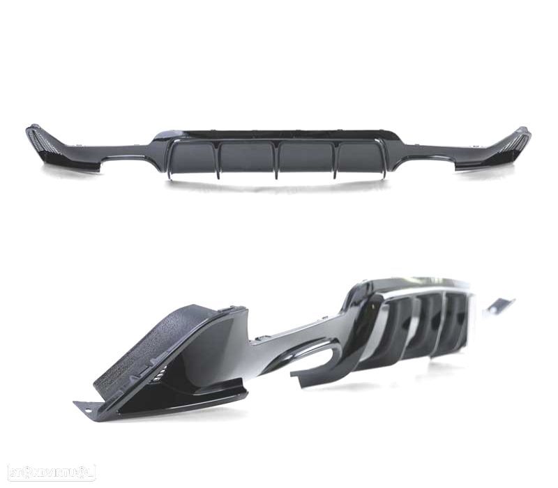 DIFUSOR BMW F32 F33 F36 13-20 LOOK M PERFORMANCE PRETO BRILHANTE - 2