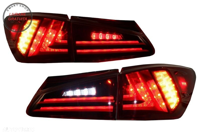 Stopuri LED LEXUS IS XE20 (2005-2012) Light Bar Facelift New XE30 Design Rosu Clar- livrare gratuita - 4