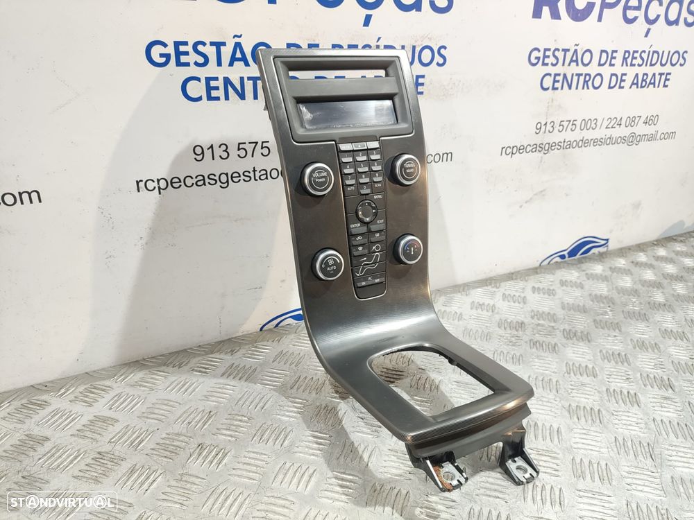CONSOLA CENTRAL DISPLAY MULTIMEDIA COMANDOS CONTROLO CHAUFFAGE VOLVO S40 MK2 FACELIFT R-DESIGN ORIGINAL - 5