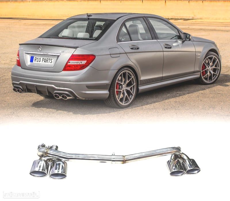 LINHA DE ESCAPE MERCEDES W204 07-14 LOOK AMG C63 - 1