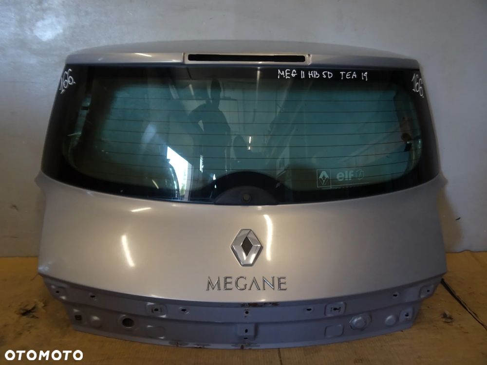 KLAPA TYŁ TYLNA SZYBA BAGAŻNIKA RENAULT MEGANE II HB 5D LAK:TEA19 NR166 - 1