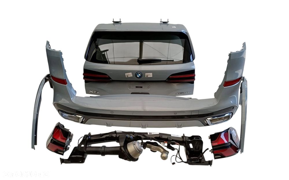 :BMW X5 G05 ZDERZAK KLAPY LAMPY LISTWY BŁONIKÓW HAK C4P Brooklyn Grau Metallic KOMPLET - 7