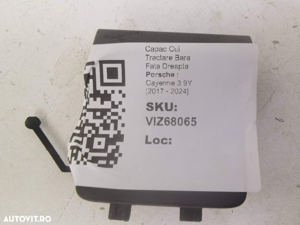Capac Cui Tractare Bara Fata Dreapta Porsche  Cayenne 3 9Y 2017 2018 2 - 4
