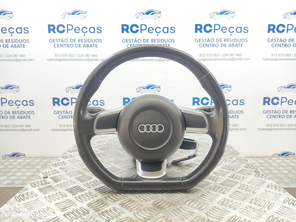 Volante Completo Flat Bottom Em Pele Audi TT 8J - 2