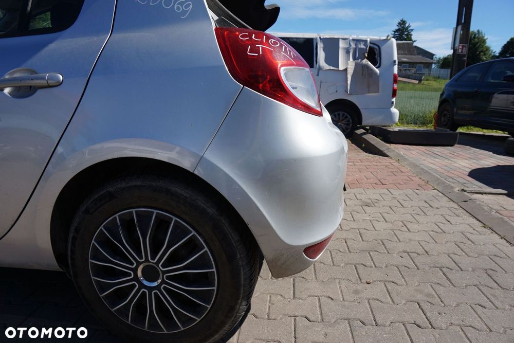 ZDERZAK TYLNY CLIO III PH2 LIFT 5D HB TED69  SREBRNY RENAULT 2009-2012 - 5
