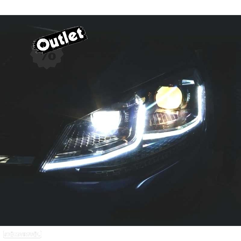 R012837C1 FAROIS VOLKSWAGEN VW GOLF 7 12-17 DRL DINAMICOS PRETO LOOK 7.5 R LINE - 8