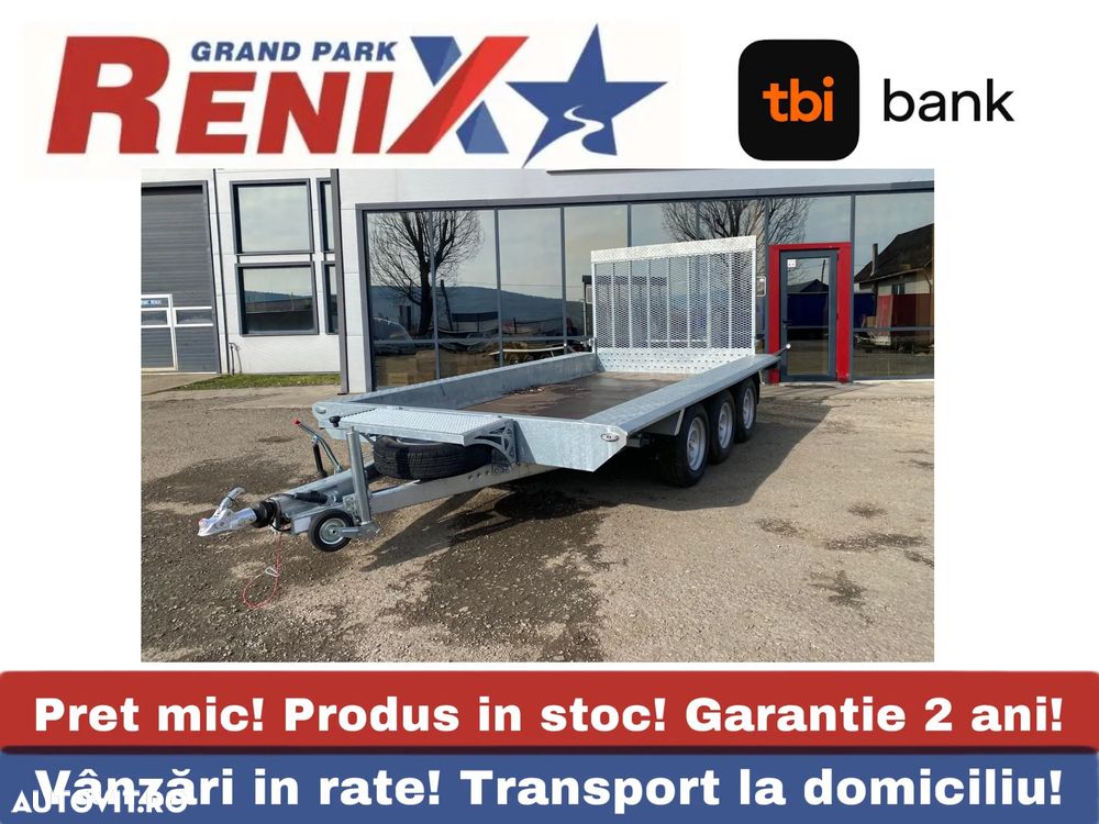 Niewiadow Remorca auto transport utilaje, 3 axe, sistem de franare, 3500kg, NIEWIADOW KOPARKA  390/185/20 - 1