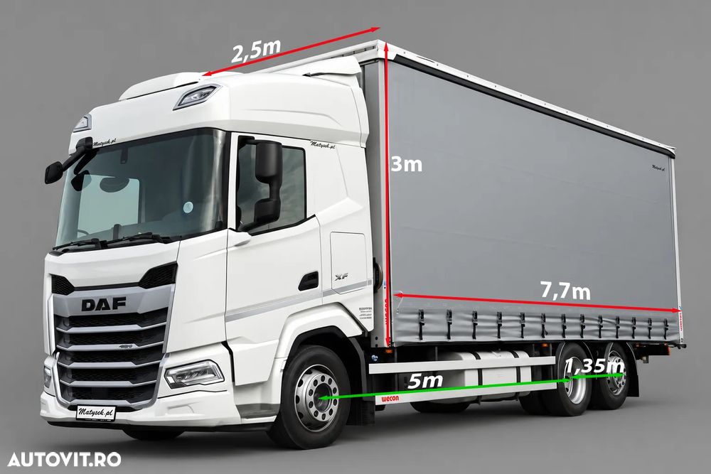 DAF XF 480 / CORTINĂ / 6X2 / I-PARK COOL / PUNTE RIDICATĂ / ȘINGĂ BOGIE / CONTRACT DE REPARAȚIE POST-SERVICE - 3