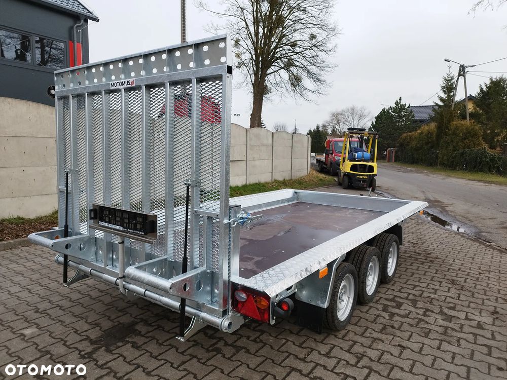 Wiola Przyczepa Wiola B3540 MAX TRAP 390x188 3 osie DMC 3500kg mocna spawana rama minikoparka walec - 6