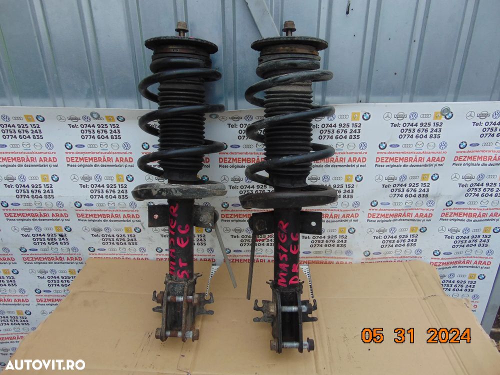 Arc fata renault master 2016-prezent set arcuri telescoape fata stanga dreapta arc+telescop master - 6