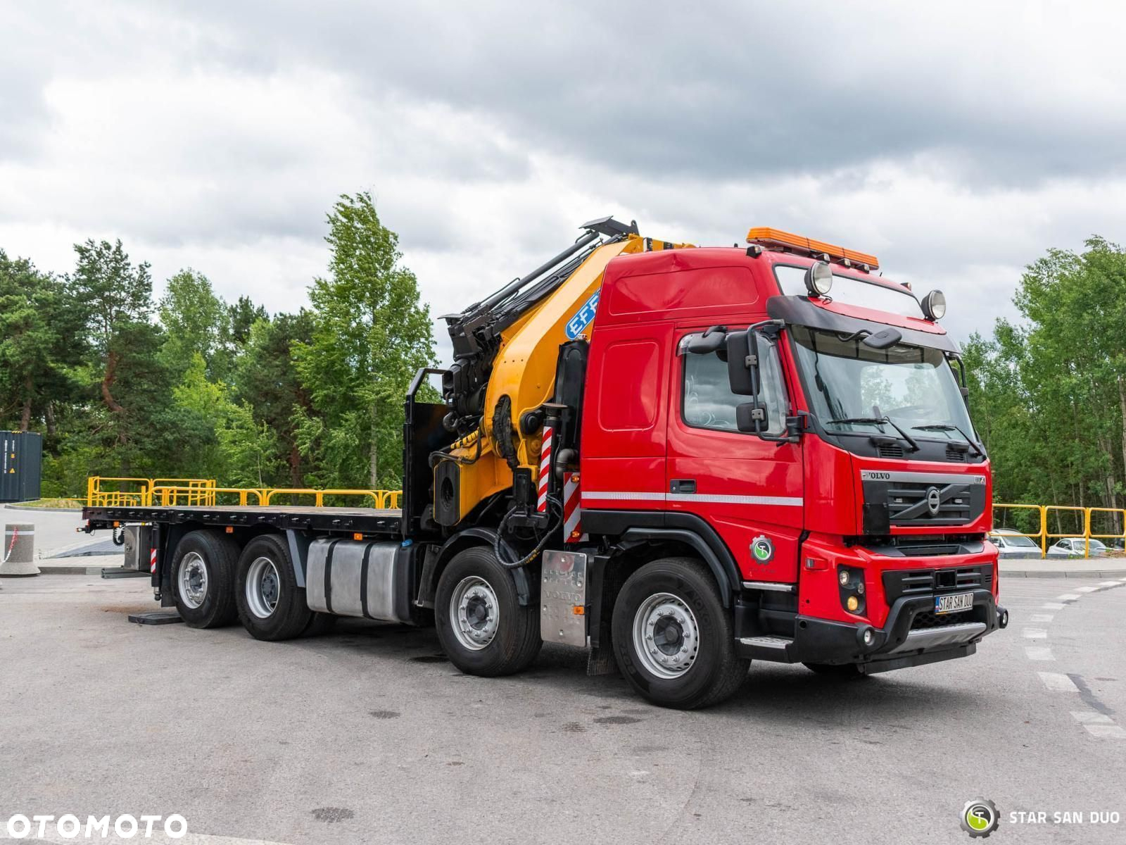 Volvo FMX 500 8x2 Effer 585 Fly Jib Wciągarka HDS Żuraw Crane - 9
