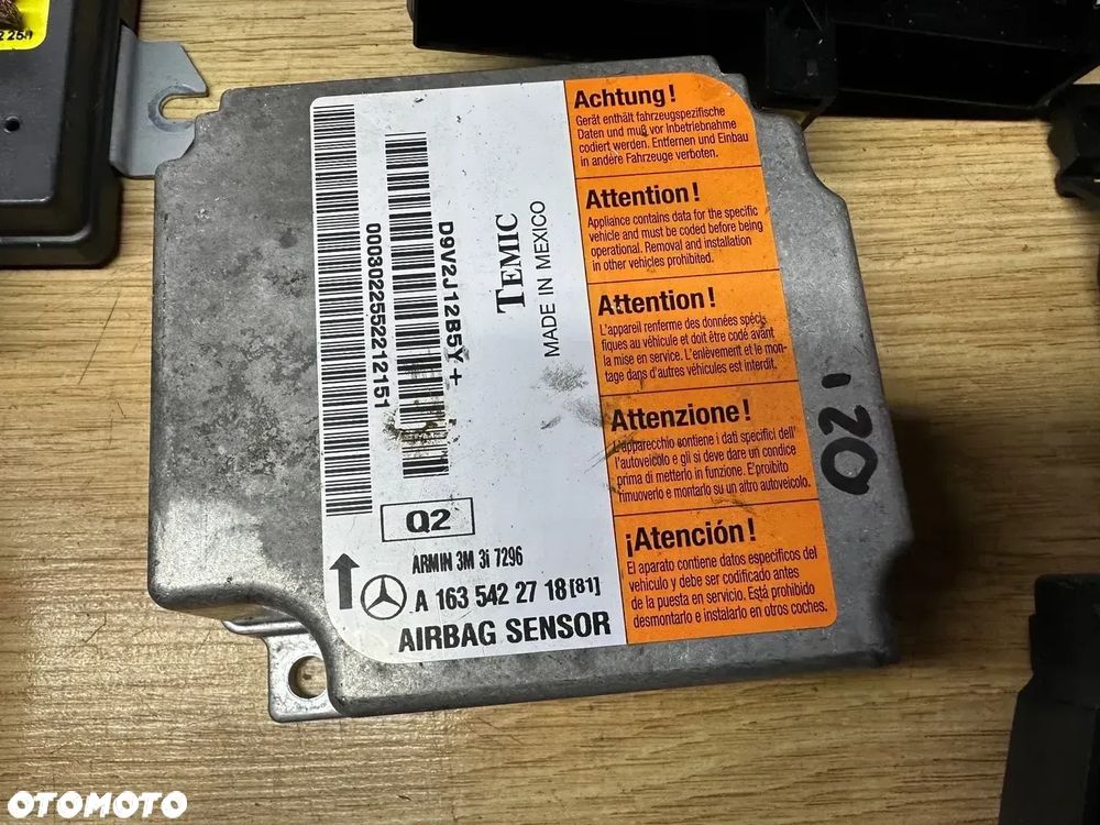 MERCEDES s 220 e 211 CLK 209 sprinter 906 vito 639 moduł sensor poduszek air bag - 3