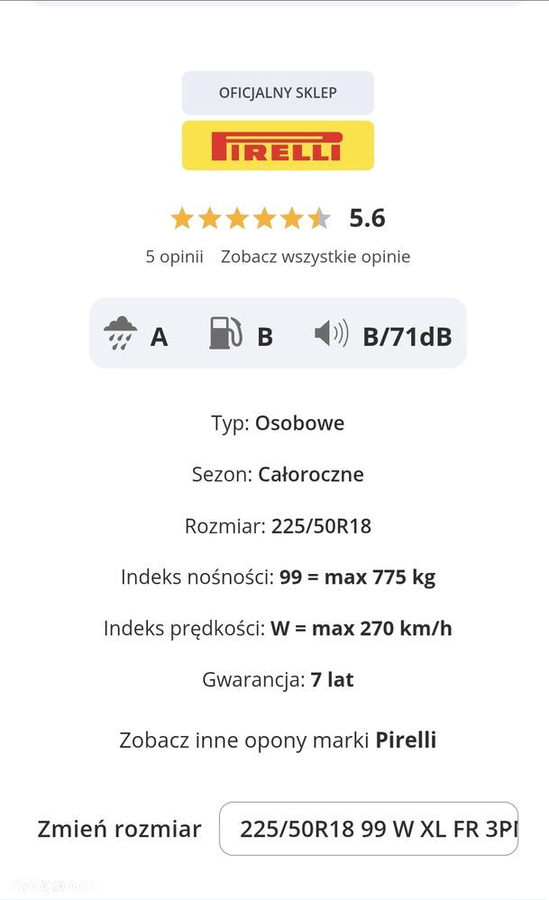 Jak nowe koła BMW F34 3GT 18 alufelgi opony całoroczne 18 5x120 ET30 Pirelli Cinturato SF3 225/50 R18 2025rok - 17