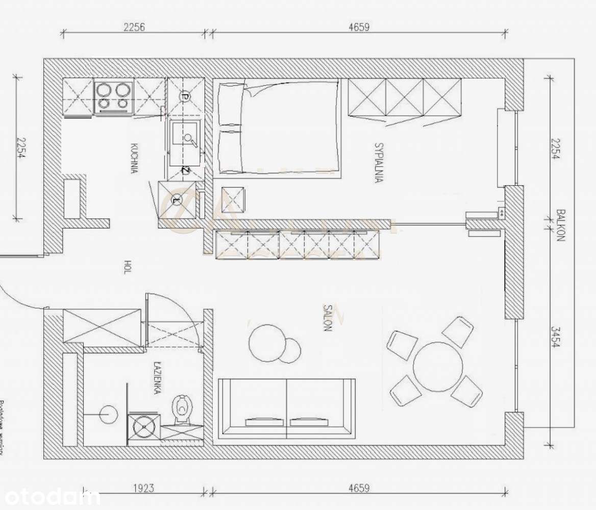 Umeblowane 2 pokoje przy metrze Ks. Janusza – Wola, 39,5 m² , od zaraz